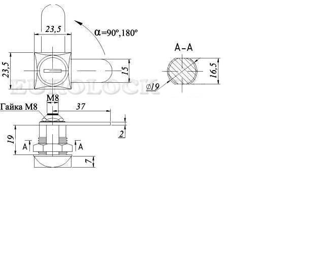 Замок EUROLOCK 0802 20/90 н/в ЗП0802 (Цены без учета НДС) - фото 2 - id-p1851514