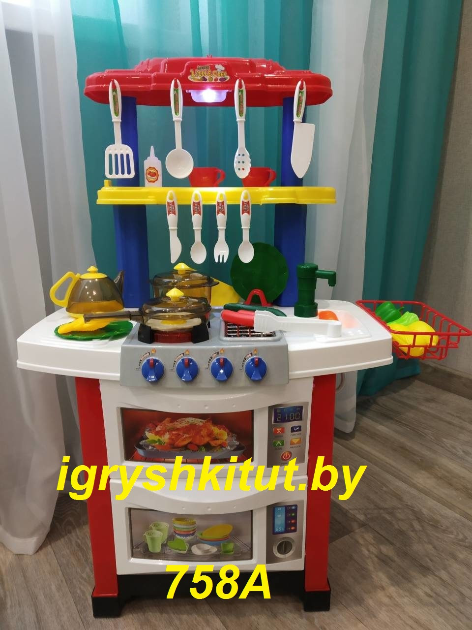 Кухня детская игровая с водой, светом и звуком высота 83 см  арт.758А, фото 1
