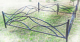 Ограда под заказ №21, металлическая из профиля для могилы., фото 2