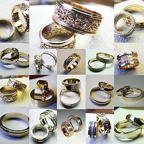 Обручальные кольца из золота и серебра на заказ
