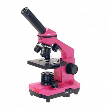 Микроскоп школьный Эврика 40х-400х в кейсе (фуксия) - фото 1 - id-p85428555