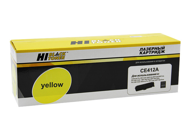 Картридж 305A/ CE412A (для HP Color LaserJet Pro M351/ M357/ M375/ M451/ M475) Hi-Black, жёлтый