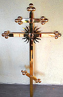Крест церковный купольный в нитрид титане (золото) №20