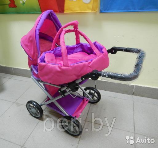 Коляска для кукол с люлькой, коляска-трансформер MELOBO 9346, от 2-х лет, розовая - фото 3 - id-p85506700