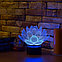 3D светильник ночник Лотос, фото 2