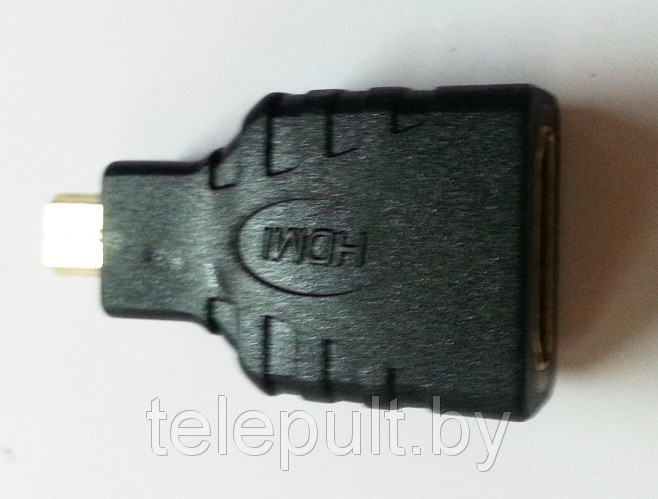 Переходник HDMI micro штекер-HDMI гнездо ( пластик-золото ) - фото 5 - id-p68511692