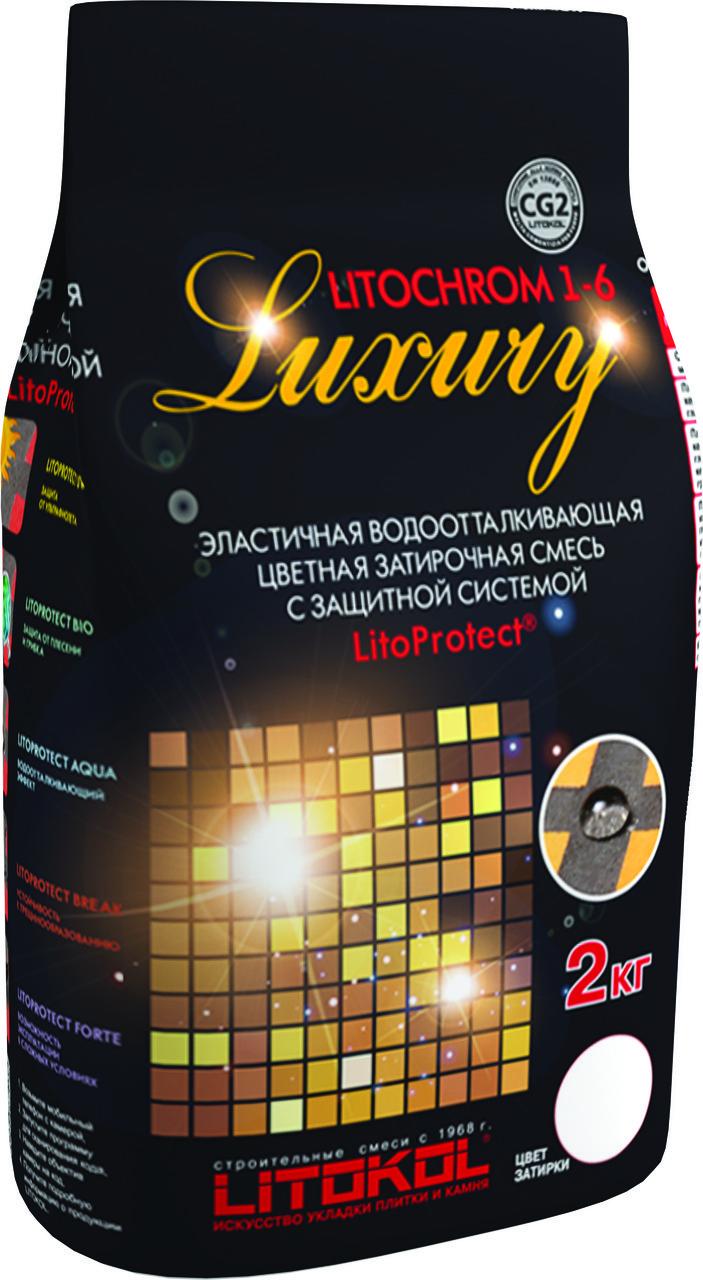 Цементная Фуга Litochrom 1-6 C. 00 LUXURY  белая 2 кг