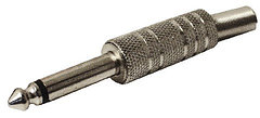 Штекер 6,3 мм моно металл на кабель (43-008)