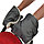 BAMBOLA Муфты-варежки раздельные для коляски шерстяной мех+плащевка, непромокаемые, 155B, черный, фото 2
