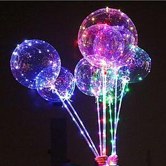 Светящийся воздушный  шар на палочке с LED-гирляндой
