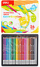 Цветные карандаши Deli 24 шт. в металлическом пенале