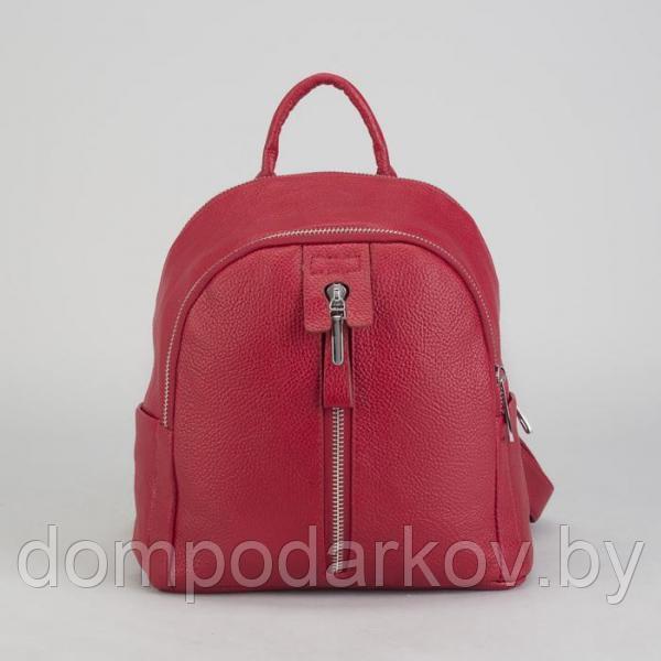 Рюкзак молодёжный, 2 отдела на молниях, 4 наружных кармана, цвет красный - фото 2 - id-p85721383