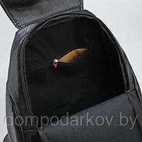 Рюкзак молодёжный, отдел на молнии, наружный карман, цвет чёрный, фото 5