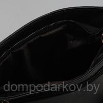 Сумка женская на молнии, 1 отдел, 2 наружных кармана, регулируемый ремень, цвет чёрный, фото 5