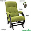 Кресло-качалка глайдер модель 68 каркас Венге ткань Verona Apple Green, фото 2