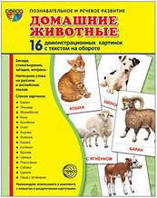 Демонстрационные картинки СУПЕР Домашние животные.16 картинок с текстом., ТЦ СФЕРА