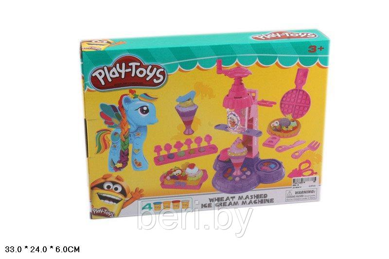 Игровой набор пластилина "Кондитерская" набор для творчества, Play Toys, 666-19, 4 цвета - фото 2 - id-p85869399