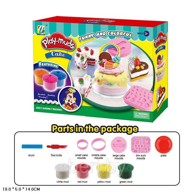 Игровой набор пластилина "Кондитерская" набор для творчества, Play Toys,  BN886-1, 4 цвета