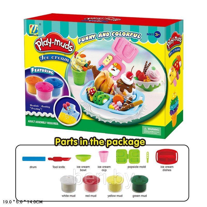 Игровой набор пластилина "Кондитерская" набор для творчества, Play Toys,  BN886-2, 4 цвета