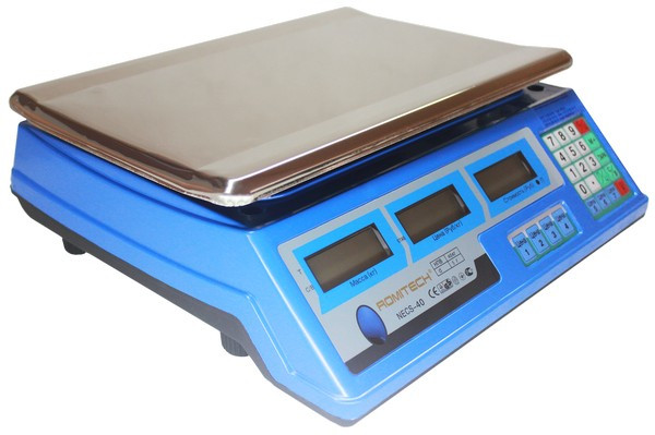 Весы торговые настольные 40 кг NECS 40-1 (синие) - фото 3 - id-p85872921