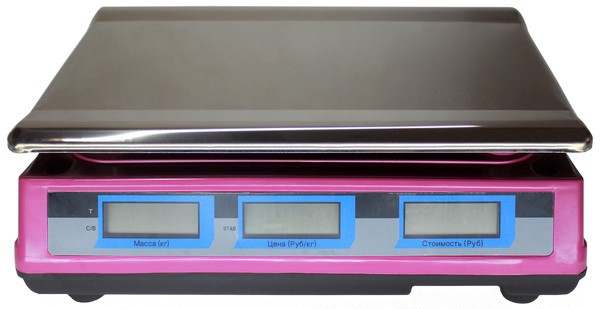 Весы торговые настольные 40 кг NECS 40-1 (розовые) (340 х 230) - фото 6 - id-p85872935