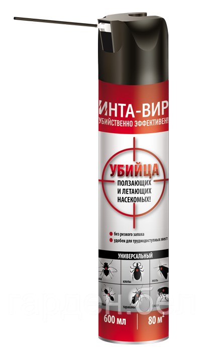 Аэрозоль от всех бытовых насекомых Инта Вир 600мл