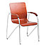 Кресла стулья САМБА хром WOOD для переговорных и зон ожиданий, (SAMBA Wood Chrome искусственная кожа ECO), фото 2