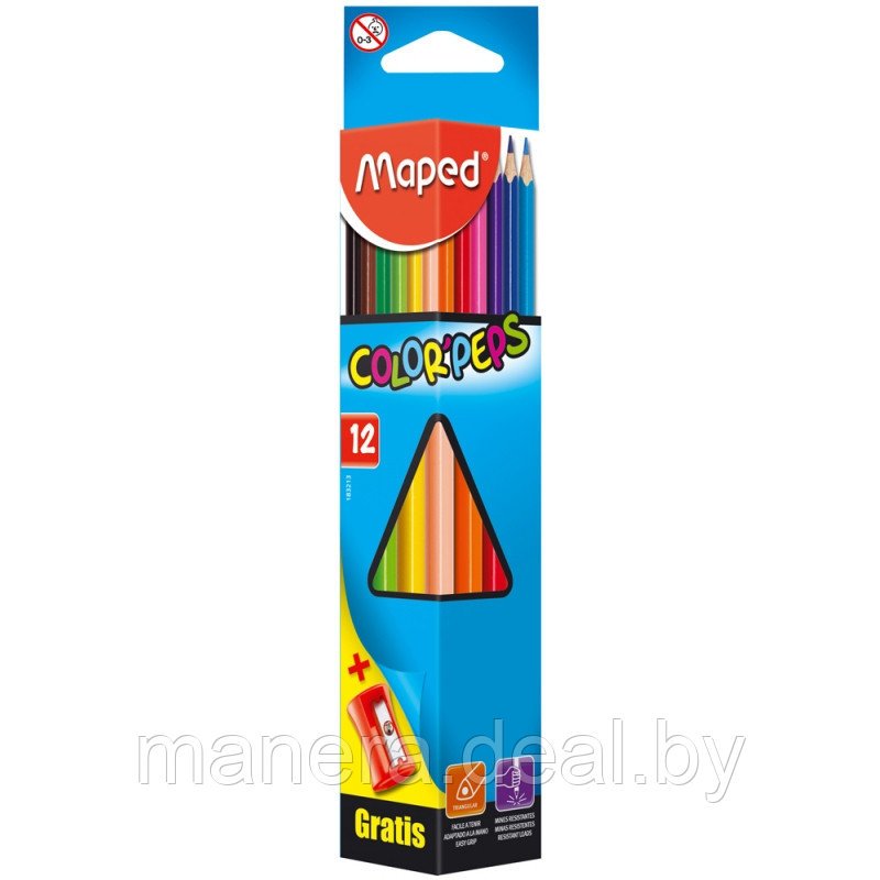 Цветные карандаши 'Color Peps' MAPED 12 цветов - фото 3 - id-p58210762