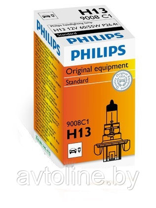 Автомобильная лампа H13 Philips 9008C1