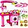 Детская игровая кухня 008-82 с духовкой, 35 предметов, высота 82 см, розовая , фото 4
