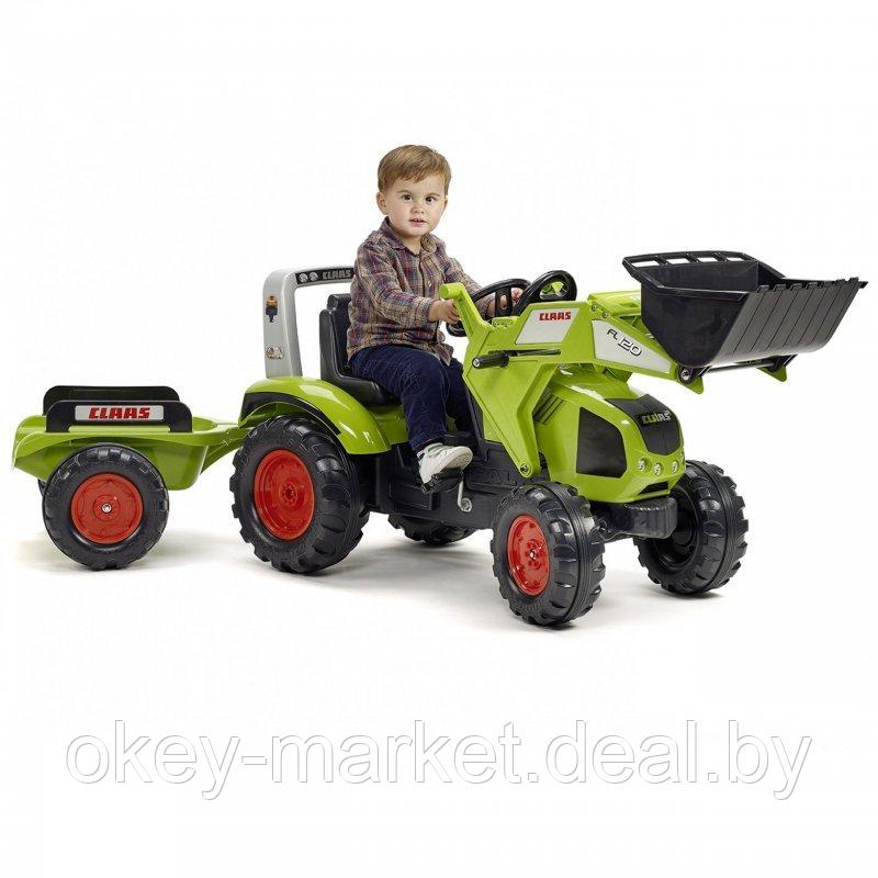 Детский педальный трактор Falk с прицепом Claas Axos 1011AM - фото 4 - id-p85916512