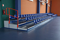 Стационарные трибуны с пластиковыми сиденьями - для спортивных залов 120 мест