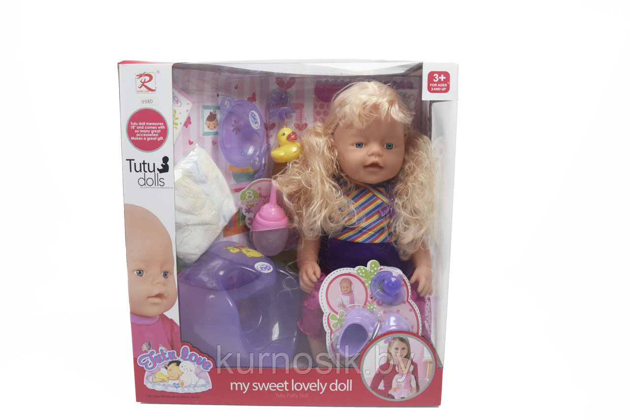 Кукла-пупс Tutu dolls (пьет, писает, спит) арт.9980 - фото 1 - id-p85920844