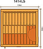 Сауна в сборе SAWO Glass Front 1414LS интерьер PIANO кедр без оборудования, фото 3