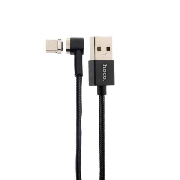 Кабель магнитный Hoco U20 L-shape Magnetic Adsorption USB to Lightning 1 м Black - фото 2 - id-p85964362