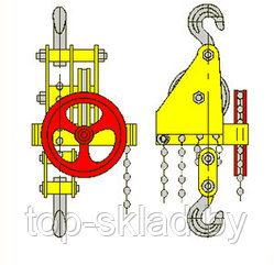Таль ручная червячная стационарная ТРЧ 
1,0 т 6 м