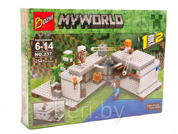 Конструктор QSO8 MineCraft My World 237, 2 в 1, 254 детали (аналог Lego) Майнкрафт