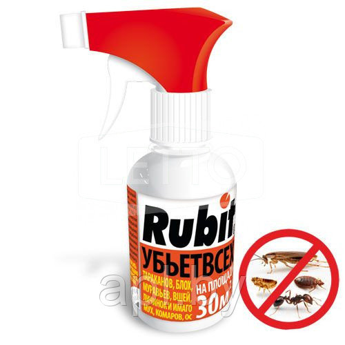 Инсектицидное средство «RUBIT убьётвсех», спрей, флакон 200мл. - фото 1 - id-p85973701