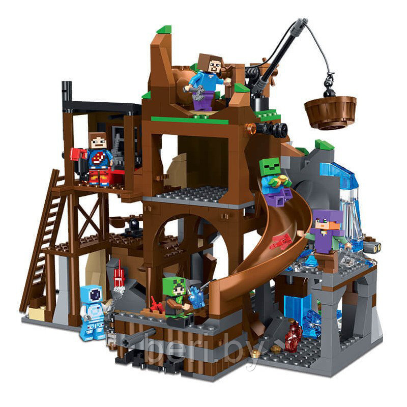 Конструктор MineCraft My World 33099 "Работы на руднике", 672 детали (аналог Lego) Майнкрафт - фото 3 - id-p85973728