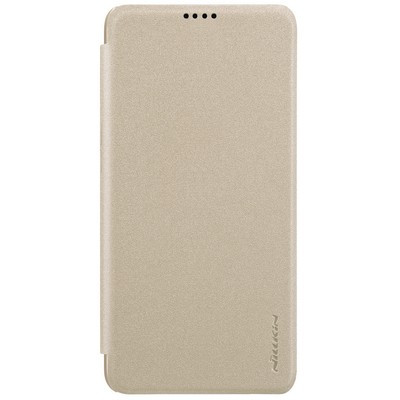 Полиуретановый чехол книга Nillkin Sparkle Leather Case Золотой для OnePlus 6 - фото 1 - id-p85979053