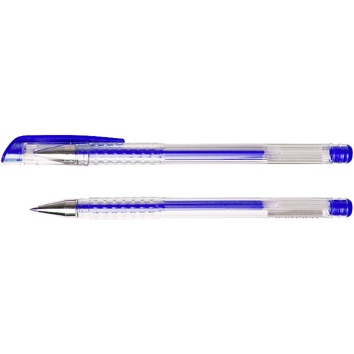 Ручка гелевая синяя Darvish корпус прозрачный, DV-7656 - фото 1 - id-p80830508