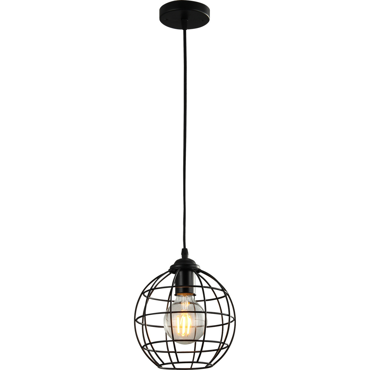 Светильник подвесной MD1703-1-P BK 1*60W E27 черный.
