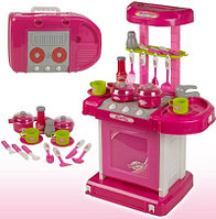 Детская кухня-чемоданчик, арт. 008-58 розовая