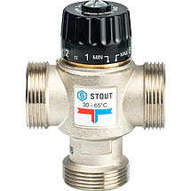 STOUT Термостатический смесительный клапан для систем отопления и ГВС G1 1/4" НР 30-65°С KV 3,5, фото 2