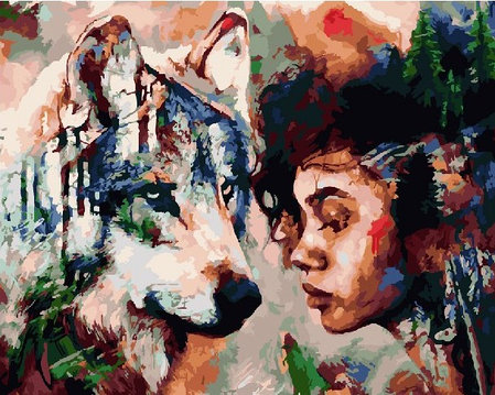 Картина по номерам Душа волчицы | 40х50 | сложность 4 | цветов 28, фото 2