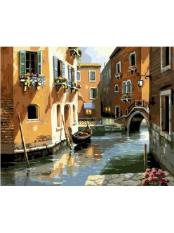Картина по номерам Типичная Венеция | 40х50 | сложность 4 | цветов 28