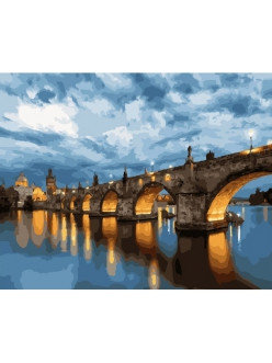 Рисование по номерам Пражский Карлов мост | 40х50 | сложность 3 | цветов 26, фото 2