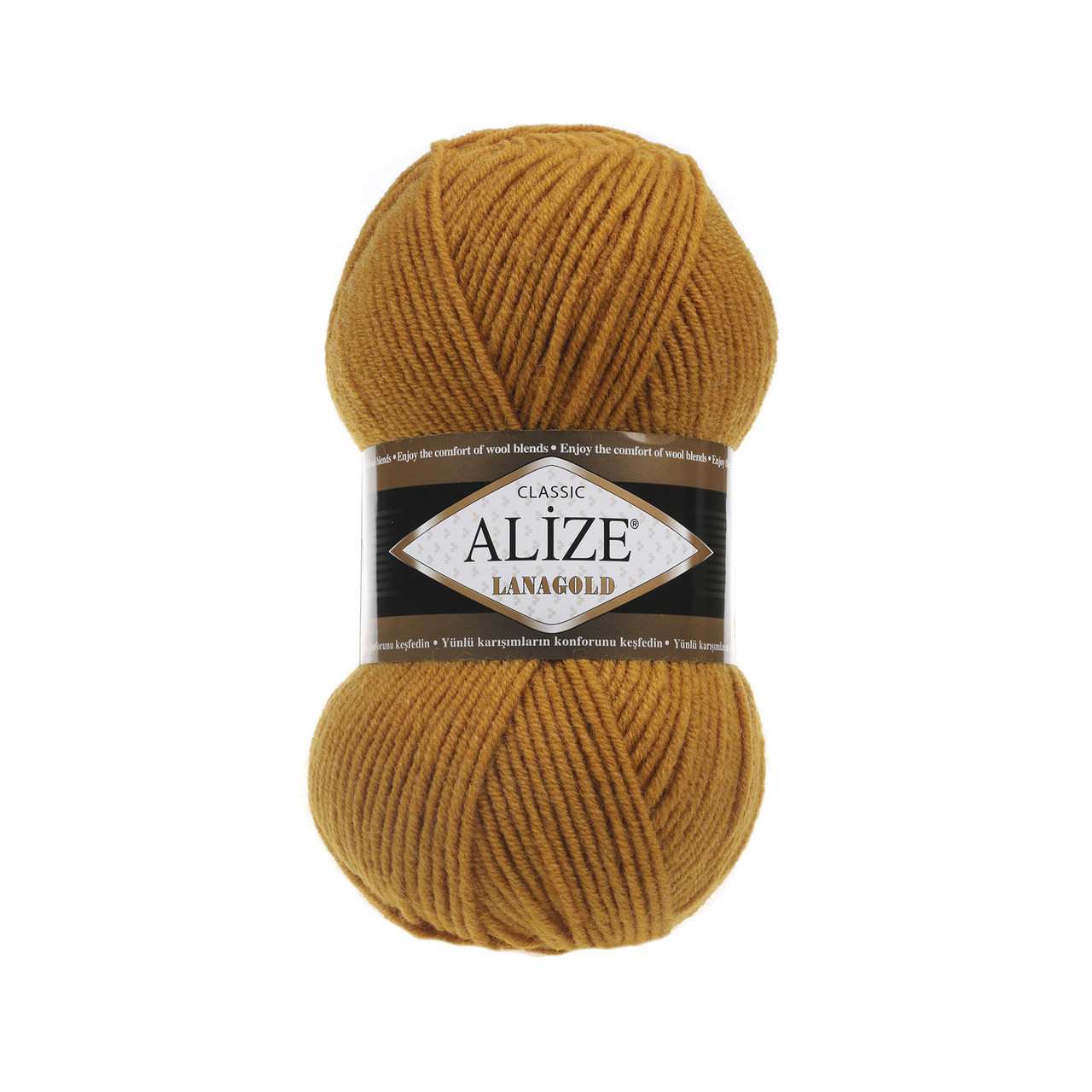 Пряжа Alize Lanagold 240 м. цвет 645 горчица