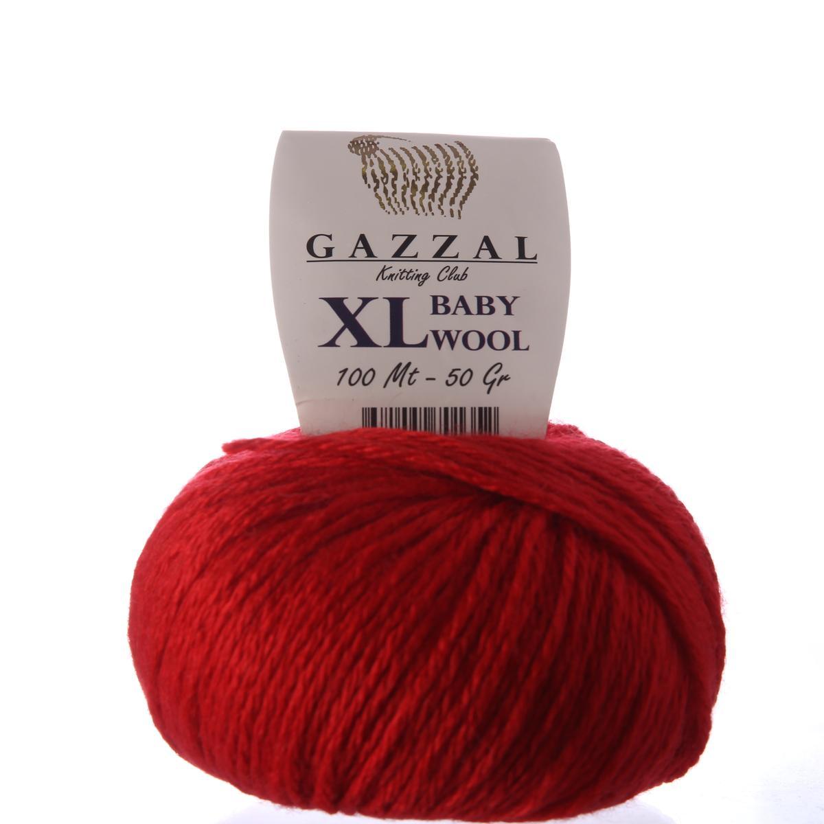 Пряжа Gazzal Baby Wool XL цвет 811XL красный