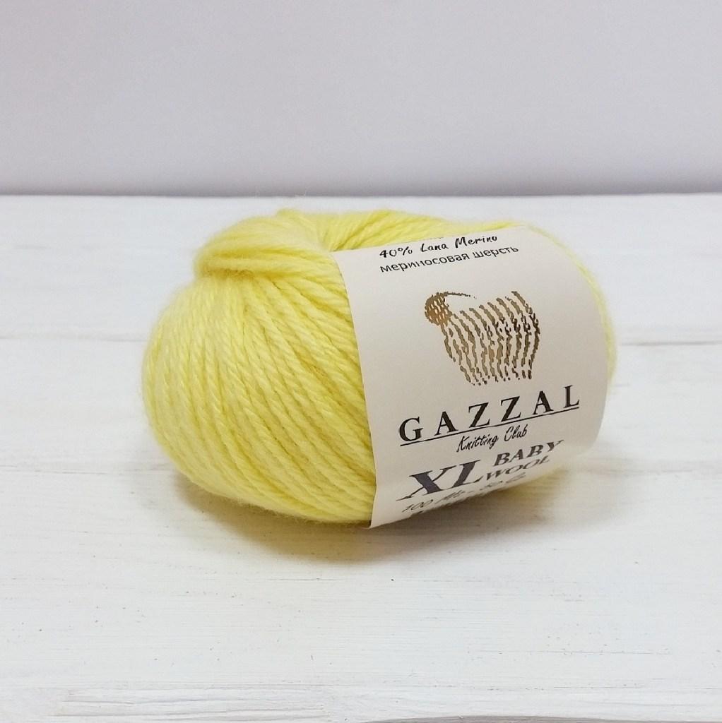 Пряжа Gazzal Baby Wool XL цвет 833XL лимон - фото 1 - id-p86054658